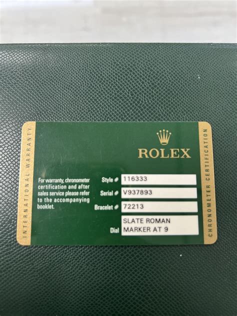 scritte rolex guarantee su warranty card